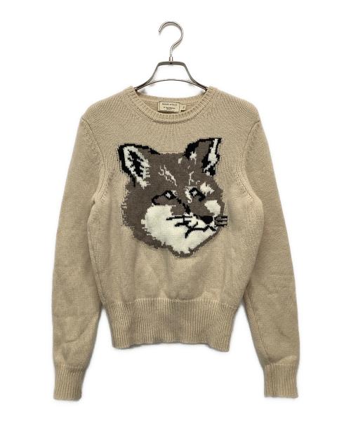 maison kitsune（メゾンキツネ）maison kitsune (メゾンキツネ) 厚手ニット ブラウン サイズ:XSの古着・服飾アイテム