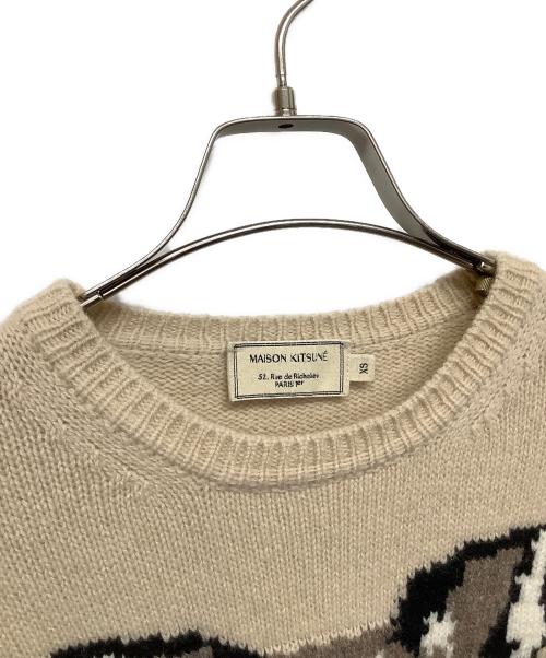 maison kitsune（メゾンキツネ）maison kitsune (メゾンキツネ) 厚手ニット ブラウン サイズ:XSの古着・服飾アイテム