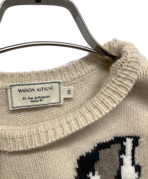 maison kitsune（メゾンキツネ）maison kitsune (メゾンキツネ) 厚手ニット ブラウン サイズ:XSの古着・服飾アイテム