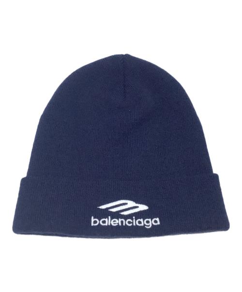 BALENCIAGA（バレンシアガ）BALENCIAGA (バレンシアガ) ニット帽 ブラック サイズ:21cm×20cmの古着・服飾アイテム