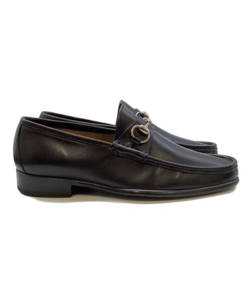 GUCCI（グッチ）GUCCI (グッチ) ビットローファー　 ブラック サイズ:40 1/2 Eの古着・服飾アイテム
