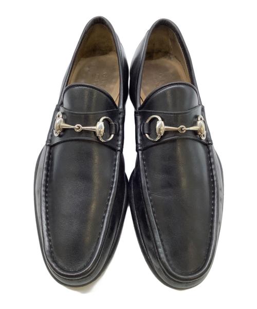 GUCCI（グッチ）GUCCI (グッチ) ビットローファー　 ブラック サイズ:40 1/2 Eの古着・服飾アイテム