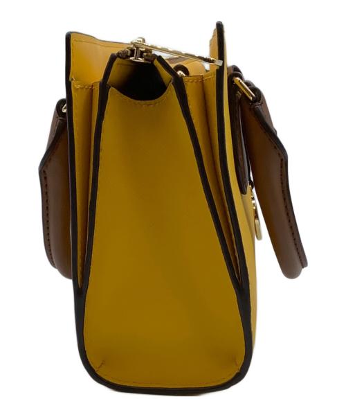 MICHAEL KORS（マイケルコース）MICHAEL KORS (マイケルコース) 2WAYバッグ イエロー×ブラウンの古着・服飾アイテム
