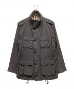 BURBERRY LONDONバーバリーロンドン）の古着「スタンドカラージャケット」｜グレー
