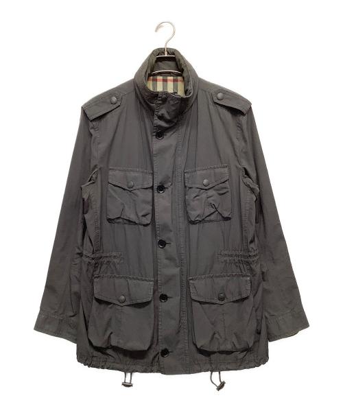 BURBERRY LONDON（バーバリーロンドン）BURBERRY LONDON (バーバリーロンドン) スタンドカラージャケット グレー サイズ:LLの古着・服飾アイテム