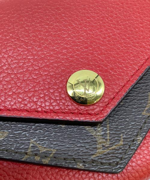 LOUIS VUITTON（ルイ ヴィトン）LOUIS VUITTON (ルイ ヴィトン) ポルトフォイユ・ドゥブルV ブラウン×レッドの古着・服飾アイテム