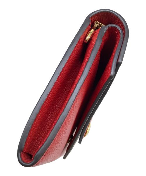 LOUIS VUITTON（ルイ ヴィトン）LOUIS VUITTON (ルイ ヴィトン) ポルトフォイユ・ドゥブルV ブラウン×レッドの古着・服飾アイテム