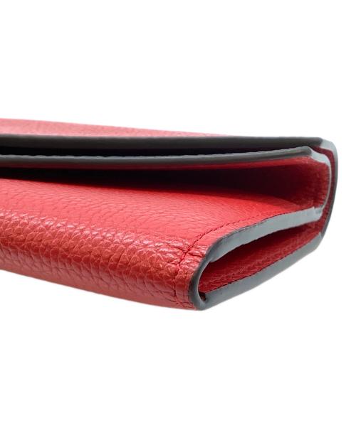 LOUIS VUITTON（ルイ ヴィトン）LOUIS VUITTON (ルイ ヴィトン) ポルトフォイユ・ドゥブルV ブラウン×レッドの古着・服飾アイテム