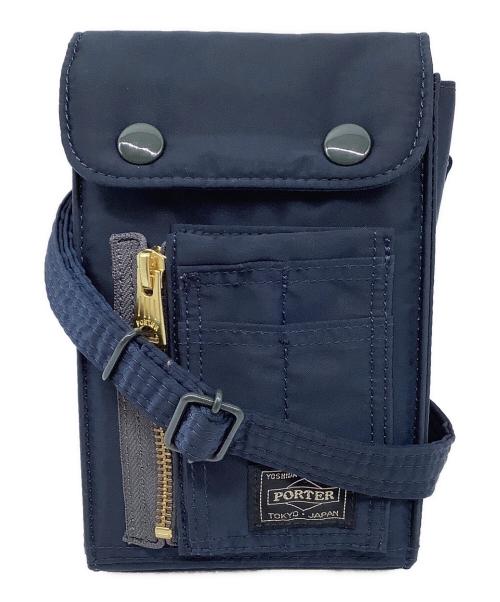 PORTER（ポーター）PORTER (ポーター) ショルダーポーチ　NAVIGATOR CASE PX TANKER ネイビー×オレンジの古着・服飾アイテム