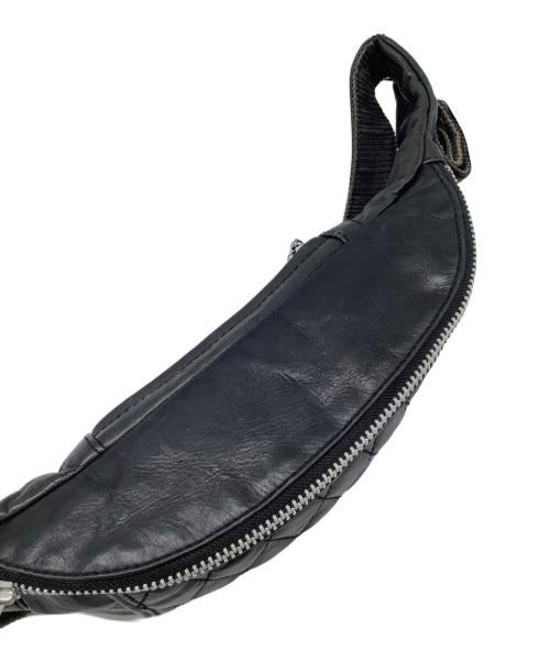Schott（ショット）Schott (ショット) レザーウエストバッグ ブラックの古着・服飾アイテム