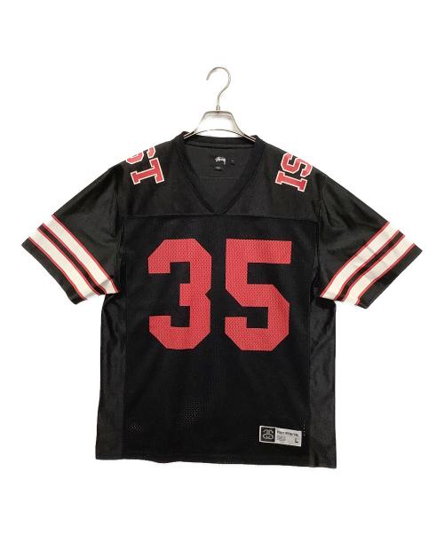 stussy（ステューシー）stussy (ステューシー) 半袖カットソー レッド×ブラック サイズ:Lの古着・服飾アイテム