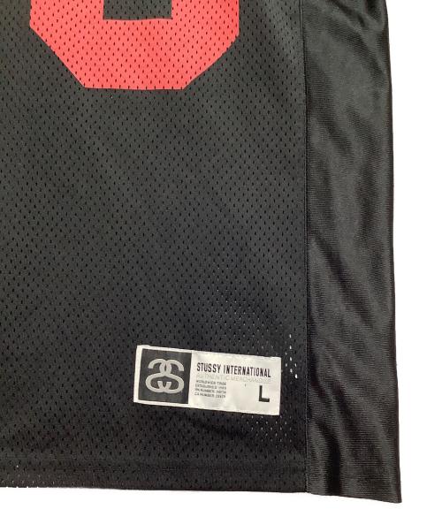 stussy（ステューシー）stussy (ステューシー) 半袖カットソー レッド×ブラック サイズ:Lの古着・服飾アイテム