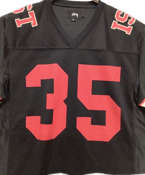 stussy（ステューシー）stussy (ステューシー) 半袖カットソー レッド×ブラック サイズ:Lの古着・服飾アイテム