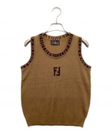 FENDI JEANS（フェンディ ジーンズ）の古着「ノースリーブカットソー」｜ブラウン
