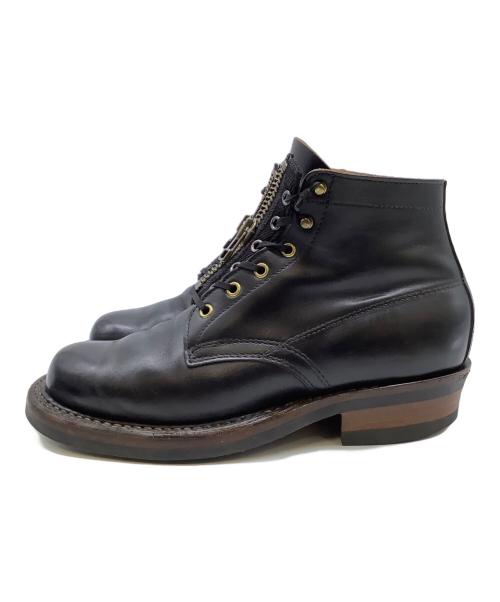 WHITE'S BOOTS（ホワイツブーツ）WHITE'S BOOTS (ホワイツブーツ) レザーブーツ　クロムエクセルレザー フロントジップカスタム　セミドレス ブラック×ブラウン サイズ:8 1/2 Eの古着・服飾アイテム