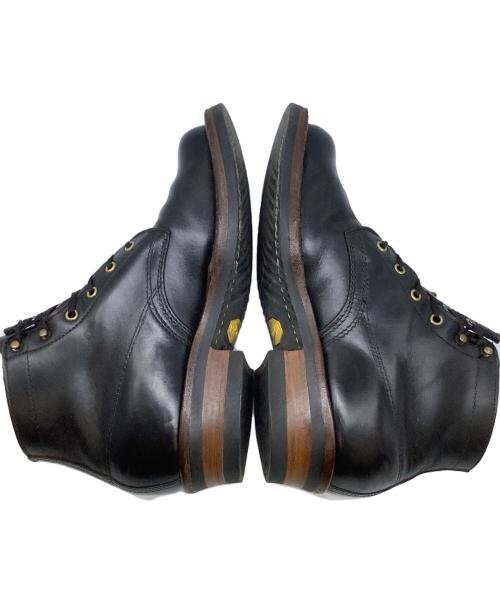 WHITE'S BOOTS（ホワイツブーツ）WHITE'S BOOTS (ホワイツブーツ) レザーブーツ　クロムエクセルレザー フロントジップカスタム　セミドレス ブラック×ブラウン サイズ:8 1/2 Eの古着・服飾アイテム
