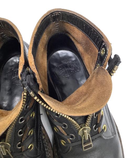 WHITE'S BOOTS（ホワイツブーツ）WHITE'S BOOTS (ホワイツブーツ) レザーブーツ　クロムエクセルレザー フロントジップカスタム　セミドレス ブラック×ブラウン サイズ:8 1/2 Eの古着・服飾アイテム