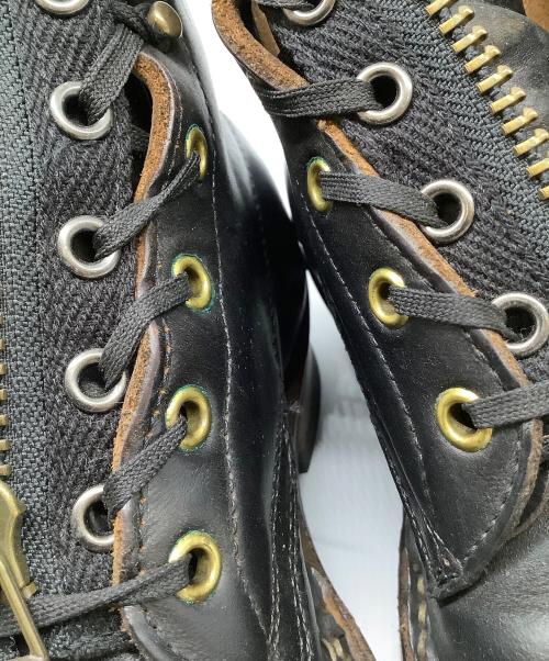 WHITE'S BOOTS（ホワイツブーツ）WHITE'S BOOTS (ホワイツブーツ) レザーブーツ　クロムエクセルレザー フロントジップカスタム　セミドレス ブラック×ブラウン サイズ:8 1/2 Eの古着・服飾アイテム