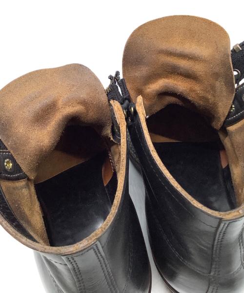 WHITE'S BOOTS（ホワイツブーツ）WHITE'S BOOTS (ホワイツブーツ) レザーブーツ　クロムエクセルレザー フロントジップカスタム　セミドレス ブラック×ブラウン サイズ:8 1/2 Eの古着・服飾アイテム