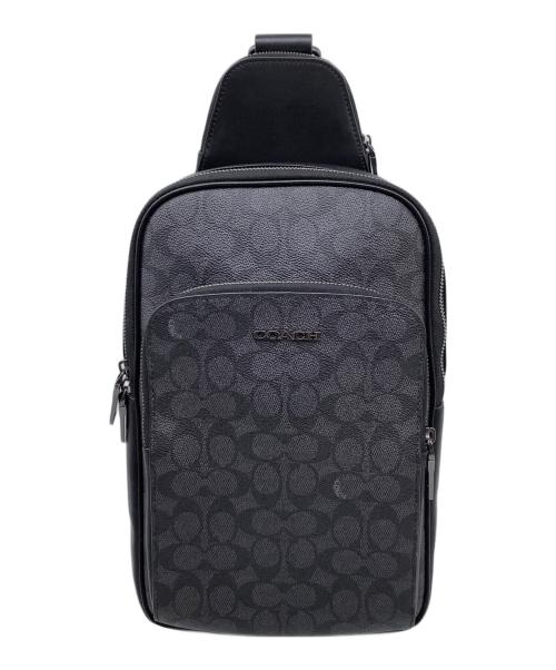 COACH（コーチ）COACH (コーチ) ボディーバッグ ブラック×グレーの古着・服飾アイテム