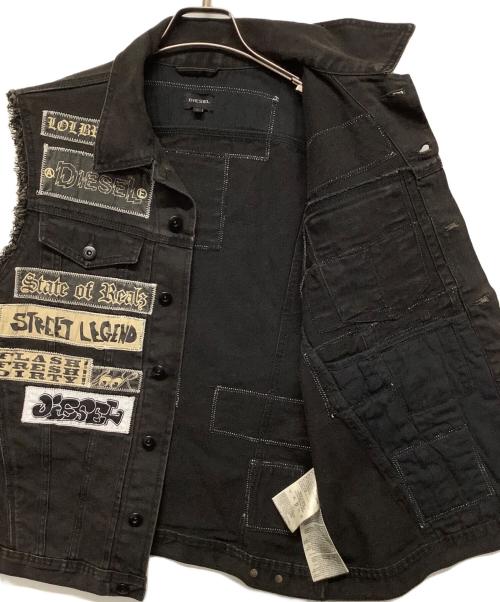 DIESEL（ディーゼル）DIESEL (ディーゼル) デニムベスト ブラック サイズ:Lの古着・服飾アイテム