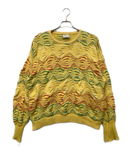 Coogi（クージー）Coogi (クージー) 3Dニット イエロー サイズ:Mの古着・服飾アイテム