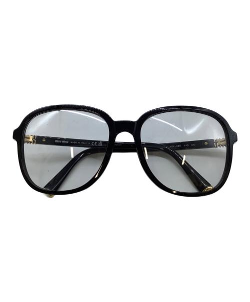 MIU MIU（ミュウミュウ）MIU MIU (ミュウミュウ) 度なし眼鏡 ブラック サイズ:58□18の古着・服飾アイテム