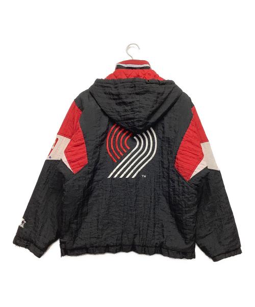 STARTER（スターター）STARTER (スターター) ハーフジップジャケット レッド×ブラック サイズ:Sの古着・服飾アイテム