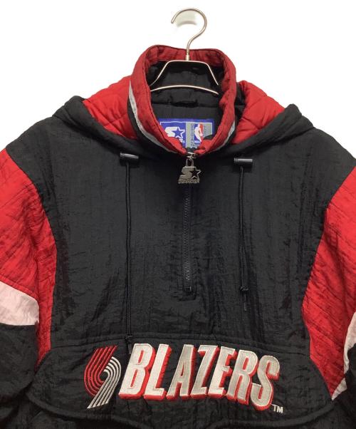 STARTER（スターター）STARTER (スターター) ハーフジップジャケット レッド×ブラック サイズ:Sの古着・服飾アイテム