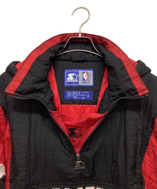 STARTER（スターター）STARTER (スターター) ハーフジップジャケット レッド×ブラック サイズ:Sの古着・服飾アイテム