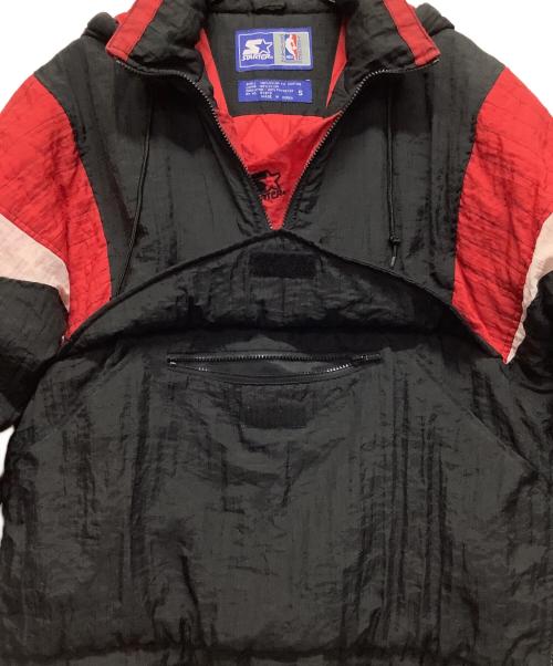 STARTER（スターター）STARTER (スターター) ハーフジップジャケット レッド×ブラック サイズ:Sの古着・服飾アイテム