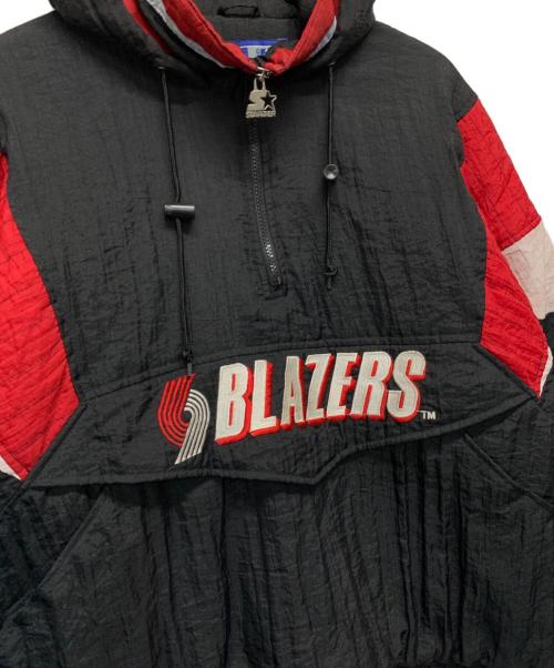 STARTER（スターター）STARTER (スターター) ハーフジップジャケット BLAZERS レッド×ブラック サイズ:Sの古着・服飾アイテム
