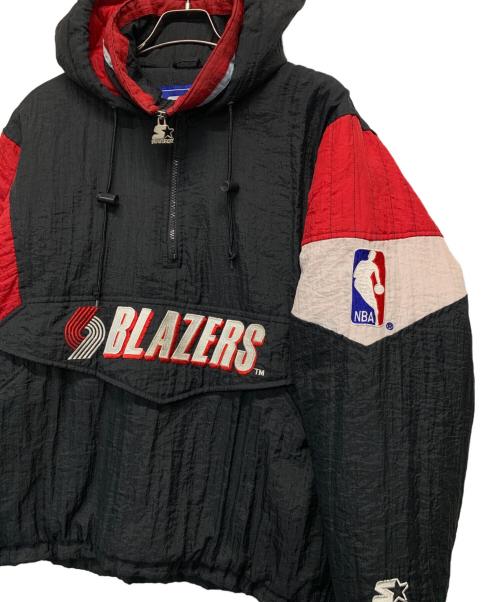 STARTER（スターター）STARTER (スターター) ハーフジップジャケット BLAZERS レッド×ブラック サイズ:Sの古着・服飾アイテム