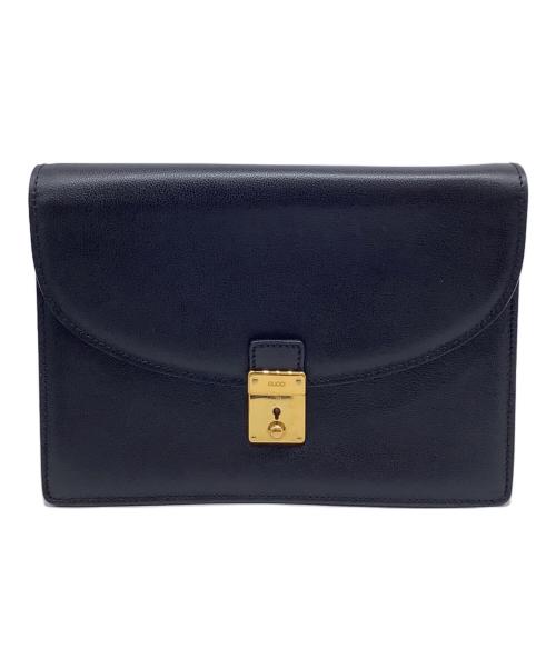 GUCCI（グッチ）GUCCI (グッチ) クラッチバッグ ブラックの古着・服飾アイテム