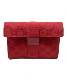 GUCCI（グッチ）の古着「ポーチ　GUCCI GG」｜レッド