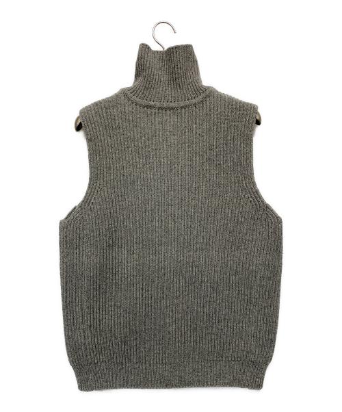 D-VEC（ディーベック）D-VEC (ディーベック) FISHERMANS KNIT ZIP-UP VEST グレー サイズ:3 未使用品の古着・服飾アイテム