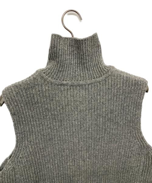 D-VEC（ディーベック）D-VEC (ディーベック) FISHERMANS KNIT ZIP-UP VEST グレー サイズ:3 未使用品の古着・服飾アイテム