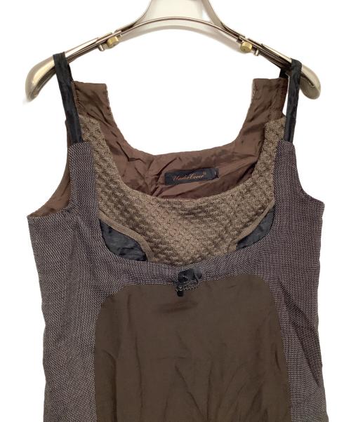 UNDERCOVER（アンダーカバー）UNDERCOVER (アンダーカバー) キャミソールワンピース グレー×ブラウン サイズ:1の古着・服飾アイテム
