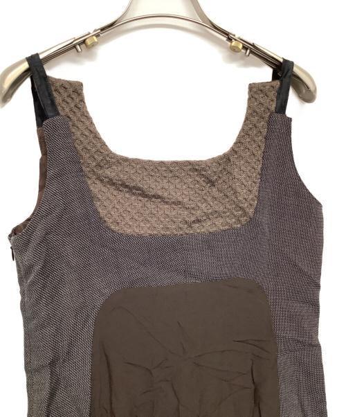UNDERCOVER（アンダーカバー）UNDERCOVER (アンダーカバー) キャミソールワンピース グレー×ブラウン サイズ:1の古着・服飾アイテム