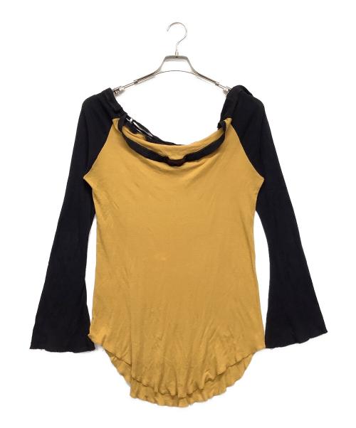 UNDERCOVER（アンダーカバー）UNDERCOVER (アンダーカバー) 長袖カットソー イエロー×ブラック サイズ:1の古着・服飾アイテム