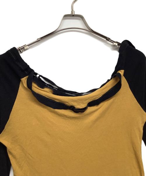 UNDERCOVER（アンダーカバー）UNDERCOVER (アンダーカバー) 長袖カットソー イエロー×ブラック サイズ:1の古着・服飾アイテム
