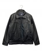 DOCKERSドッカーズ）の古着「フェイクレザージャケット」｜ブラック