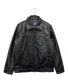 DOCKERS（ドッカーズ）の古着「フェイクレザージャケット」｜ブラック