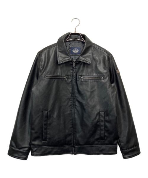 DOCKERS（ドッカーズ）DOCKERS (ドッカーズ) フェイクレザージャケット ブラック サイズ:Mの古着・服飾アイテム