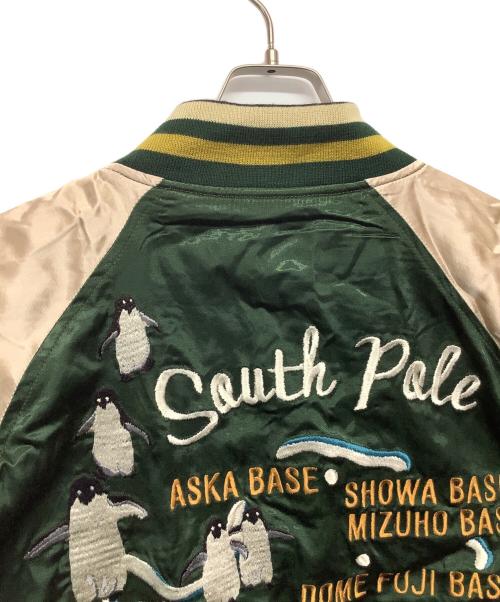 HOUSTON（ヒューストン）HOUSTON (ヒューストン) スカジャン グリーン×ベージュ サイズ:M 未使用品の古着・服飾アイテム