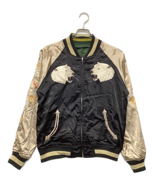 HOUSTON（ヒューストン）HOUSTON (ヒューストン) スカジャン グリーン×ベージュ サイズ:M 未使用品の古着・服飾アイテム