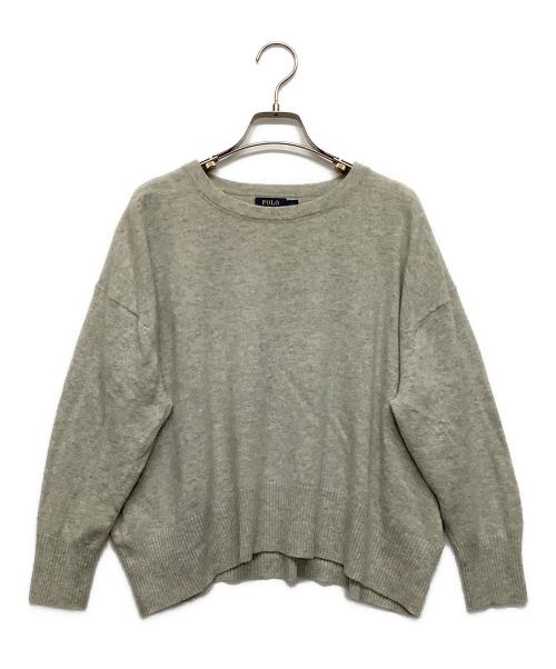 POLO RALPH LAUREN（ポロ・ラルフローレン）POLO RALPH LAUREN (ポロ・ラルフローレン) 薄手ニット グレー サイズ:XSの古着・服飾アイテム