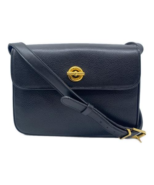CELINE（セリーヌ）CELINE (セリーヌ) レザーショルダーバッグ ブラックの古着・服飾アイテム
