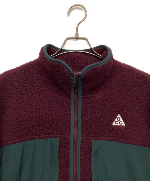 NIKE ACG（ナイキエーシージー）NIKE ACG (ナイキエーシージー) Arctic Wolf Full Zip Top Night Maroon ボルドー×グリーン サイズ:Lの古着・服飾アイテム