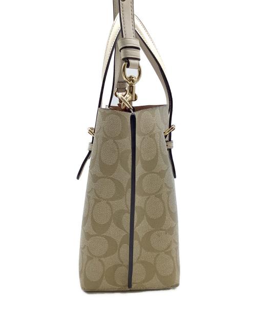 COACH（コーチ）COACH (コーチ) キャンバス2Ｗショルダーバッグ ベージュの古着・服飾アイテム